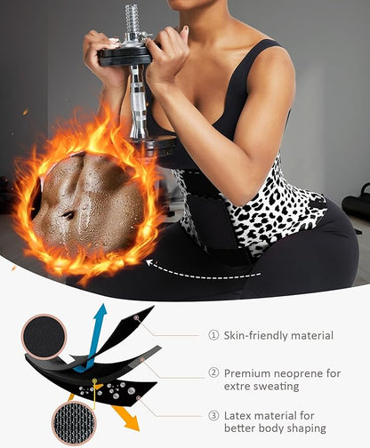 FeelinGirl Waist Trainer Belt Waist Cincher Trimmer Ab Belt Tummy Control Body Shaper with Triple Wrap Women and Men