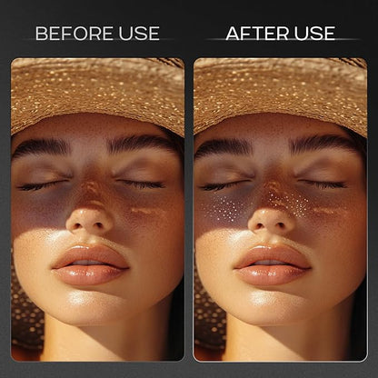 Glitter Freckles Face Tattoo - 10pcs Silver Face Glitter Makeup Speckles, Sparkle Makeup Patches