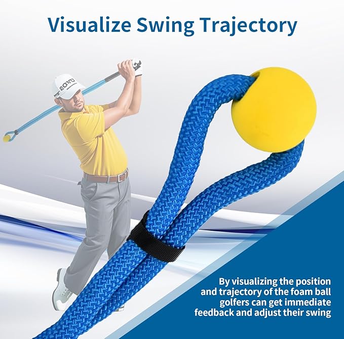 Golf Rope Swing Trainer, Golf Swing Training Aid, Golf Swing Trainer, Golf Training Aid, Golf Swing Trainers, Golf Speed Trainer, Can Improve Speed, Rhythm, Flexibility, and Strength
