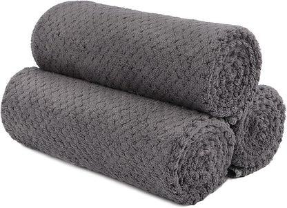 HOMEXCEL Gym Towels 3 Packs, (16x27 inches) Highly Absorbent Yoga Towel, Ultra Soft Hand Towels for Daily Use, Fast Drying Microfiber Workout Towels for Gym, Spa, Fitness, Camping, Hotel