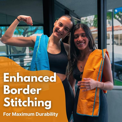 ECCOSOPHY Microfiber Beach Towel – Quick Dry Gym Towel, Highly Absorbent with Ribbed Texture, Lightweight – Ideal for Travel, Pool, Yoga, Fitness & Outdoor Adventures – 71x35 Creamsicle