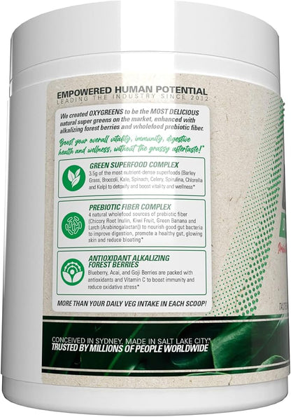EHP Labs OxyGreens Super Greens Powder - Spirulina & Chlorella Superfood, Green Juice Powder & Greens Supplements with Prebiotic Fibre, Antioxidants & Immunity Support, 30 Serves (Guava Paradise)