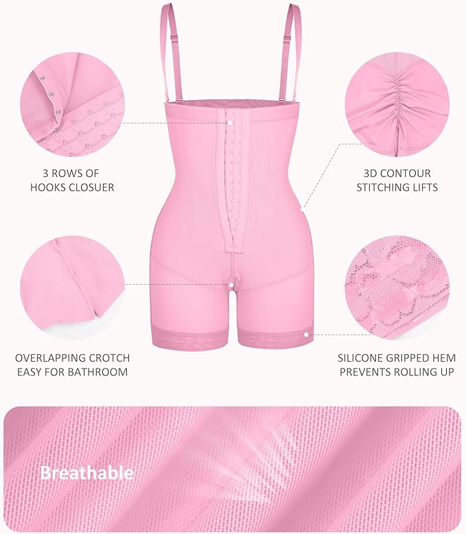 FeelinGirl Faja Body Shaper Tummy Control Shapewear for Women Butt Lifter Post Surgery Fajas Postparto Para Mujer