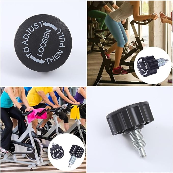 2 Pack Exercise Bike Pull Pin Spring Knob Replacement Universal M16 Pop Screw Height Adjust Locking Grip for Statioanry Cycling Bicyle Fitness Equipment Machines Weight Bench Bikes