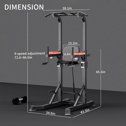 K KiNGKANG Power Tower Dip Station, Multi-Function Assistive Trainer Pull Up for Home Gym Muscle Building and Beginner Exercises,Load 450LBS