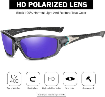 FAGUMA Sports Polarized Sunglasses For Men Cycling Driving Fishing UV400 Protection