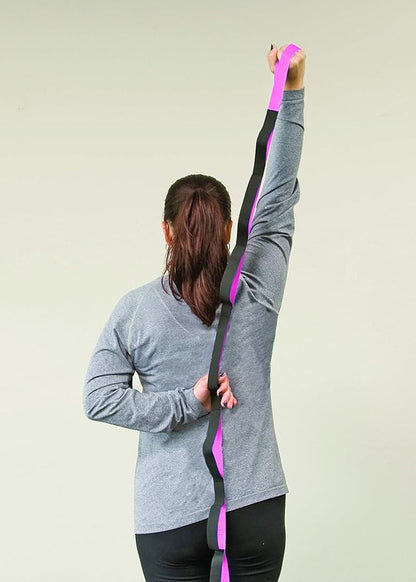 RangeMaster Stretch Strap with Exercise Guide│ Versatile Multi-Loop Strap Perfect for Yoga, Pilates, and Physical Therapy │ Portable │ Helps Improve Flexibility