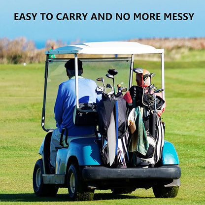 3 Pack Large Golf Towels, 16" x 24" Tri-Fold Portable Microfiber Fabric Waffle Pattern Golf Towel for Golf Bag with Carabiner Clip to Quickly Remove Sand, Mud, Dirt and Sweat