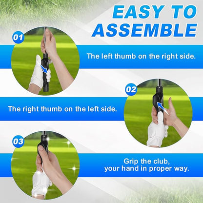 Golf Grip Trainer, Golf Club Grip, Golf Grip Training Aid, Helps Improve and Train Correct Hand Position (Right Hand )