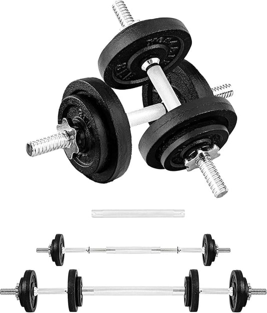 Yes4All Old School Adjustable Dumbbell Set with Weight Plates, Star Lock Collars/Connector, 40lbs to 200lbs Adjustable Weight Plates Set