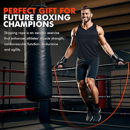 Jump Rope, Weighted Jump Rope for Men Women, Adjustable 1lb Heavy Skipping Ropes, Suitable for Boxing, Cardio, Home Fitness, Training Muscle, Home Gym Workout Equipment for Full Body Exercise