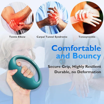 FitBeast Hand Exercise Balls - 3 Resistance Levels Stress Balls for Adults, Squeeze Balls for Hand Therapy, Rehabilitation, Arthritis, Muscle Building