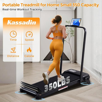 Walking Pad Treadmill with Handle Bar & Adjustable Incline, 0.6-7.6MPH Portable Small Treadmills for Home Small Spaces, 350LBS Compact Under The Desk Treadmill with Handles, 3.5HP Electric Treadmills