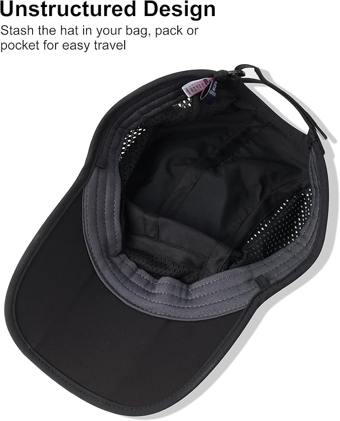 GADIEMKENSD Mens Folding Outdoor Hat Long Brim UPF 50+ Sun Protection