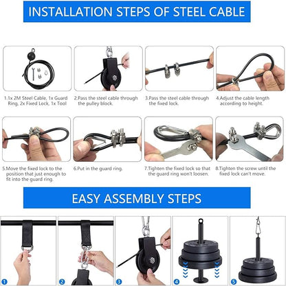 LAT Pull Down and Lift Weight Pulley System