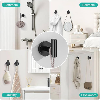 10-Piece Towel Bar Set Matte Black Bathroom Hardware 23.6 in