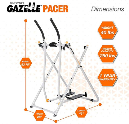 Gazelle Tony Little Total Body Fitness Workout Exercise Elliptical Glider Supports 250-300lbs with Low-Impact Design for Home Gym