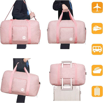 WANDF Foldable Travel Duffel Bag 60-120L Duffle Carry on for Women and Men