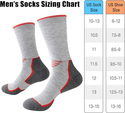 JOYNÉE 5/10 Pairs Mens Lightweight Athletic Crew Socks Cushioned Breathable Long Socks for Sports Running