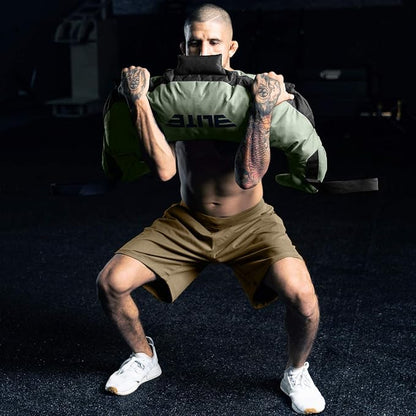 Elite Sports Bulgarian Canvas Bag, Fitness Canvas MMA Gym Cross Workout Training Sandbag 17, 25, 33, 45 lbs (UNFILLED)