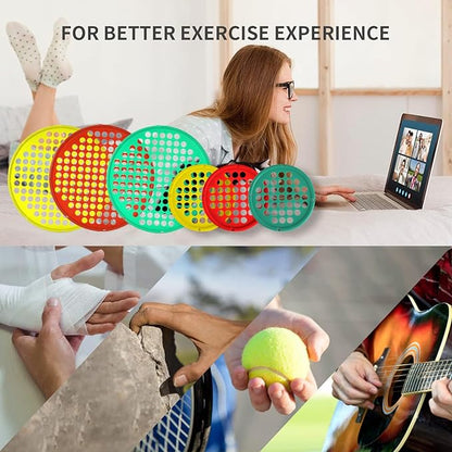 Hand Exercise Webs for Physical Therapy, Hand Grip Strengthener, Finger Exerciser, Portable Size, Latex Free, 7" Diameter