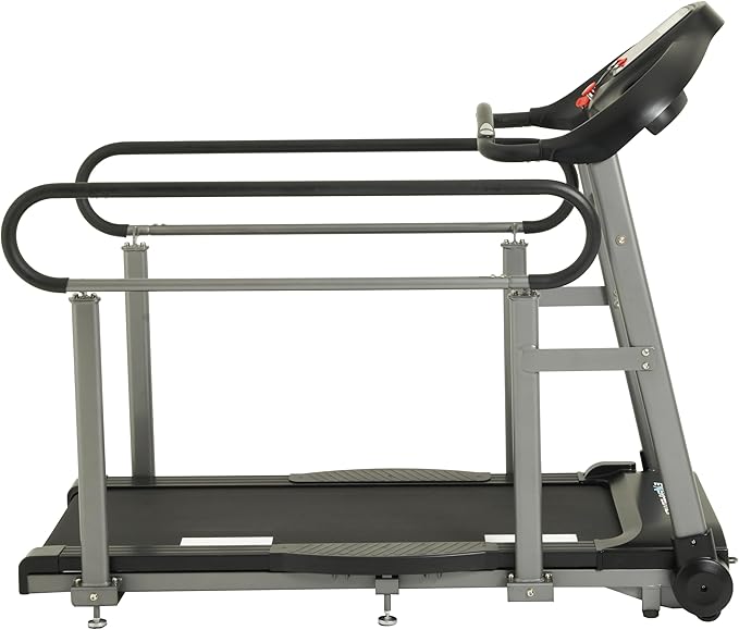 Senior Fitness Treadmill, 400 lb Capacity, Safe Design with Full-Length Rails, Low Step-Up Height, 0.2–4 MPH Motorized Walking Treadmill for Elderly, Recovery & Home Exercise
