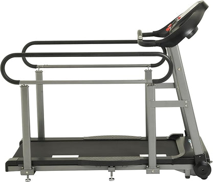 Senior Fitness Treadmill, 400 lb Capacity, Safe Design with Full-Length Rails, Low Step-Up Height, 0.2–4 MPH Motorized Walking Treadmill for Elderly, Recovery & Home Exercise