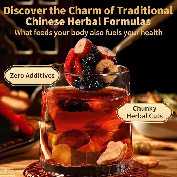 Fangkic Kidney Tea Formula Ginseng Six Treasure, (480g/1Box) 32 Packs Ginseng Five Treasure Aid Root Men's Kidney Cleanse Detox Tea, 7 Precious Organic Ingredient Formula, Chinese Herbal