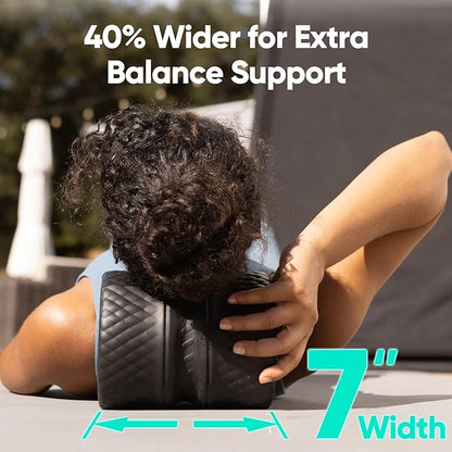 FitBeast Back Roller - Deep Tissue Massage Wheel, Yoga Wheel & Back Stretcher for Pain Relief (6'')