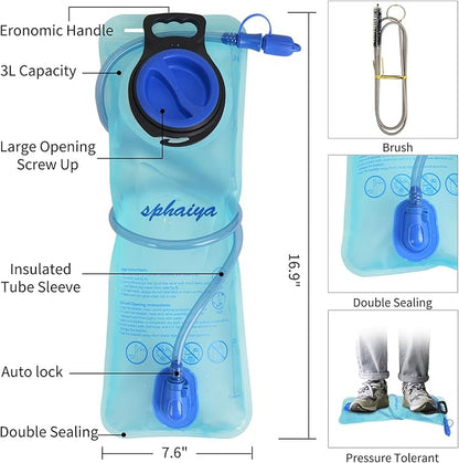 Hydration Bladder 2L-3L Water Storage Bag Reservoir,Military Hydration Pack Replacement for Hiking Biking Climbing Cycling Running Camping Backpack