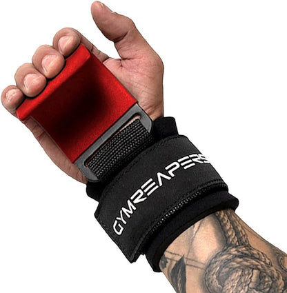 Gymreapers Weight Lifting Hooks (Pair), Heavy Duty Power Wrist Straps Hand Grip Support For Deadlifts, Pull Ups, Shrugs - Gym Gloves For Men and Women