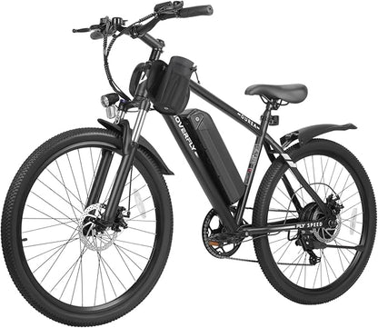 HOVERFLY OUREA 26" Electric Bike for Adults, 750W Peak Motor Mountain Ebike, 20MPH Up to 40 Miles, UL2849 Certified, 7-Speed, Removable Battery, Shock Absorber, Fat Tire Commuter E-Bike