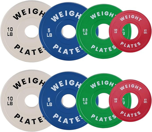 2 In Change Plates 1.25LB 2.5LB 5LB 10LB Fractional Weight Plates,Bumper Plates for Weight Lifting,Strength Training Gym Home,Rubber Coating