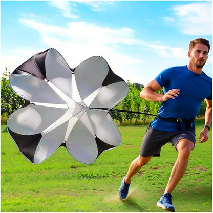 20 Pcs Sport Agility Ladder Speed Training Equipment Set,with 19FT Agility Ladder,Running Parachute,12 Soccer Cones for Kids Youth Adults Basketball Football Soccer Training