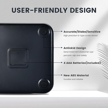 EILISON Highly Advance 2-in-1 Digital & Analog Weighing Scale for Body Weight-400lbs, 4 High Precison GX Sensor Accurate, Thick Tempered Glass, Extra Large Display (red) (Smart Black)