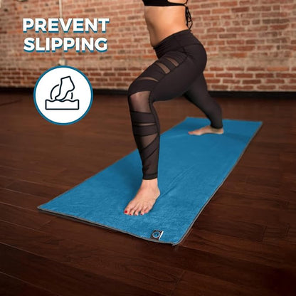 Youphoria Yoga Microfiber Non-Slip Towel - Hot Yoga Mat Towel for Enhanced Grip and Sweat Absorption