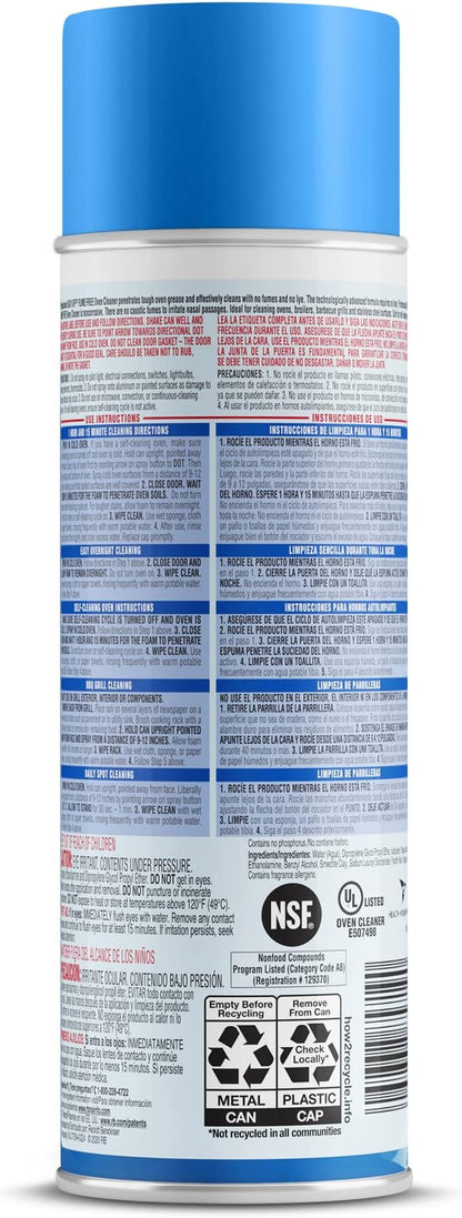 Easy-Off Fume Free Oven Cleaner Spray, Lemon, 24oz, Removes Grease