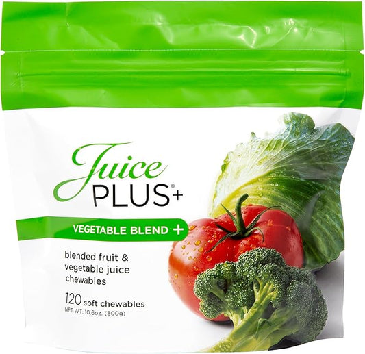 Juice Plus+ Vegetable Blend Soft Chews - Vegan Gummies with Nutrients from Broccoli, Parsley, Spinach, Beets and More - for All Ages - 120 Chewables