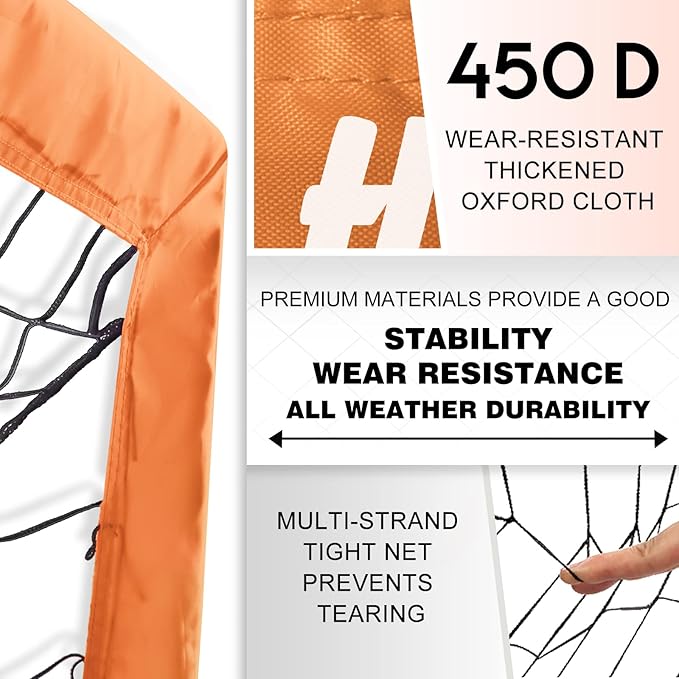 Kids Soccer Goal for Backyard, 6x4 9x5 FT Portable Soccer Nets Pop Up with Ball, Agility Ladder, Cones, Target & Carry Bag for Toddler Youth Outdoor Indoor Training Practice Sports Games Play