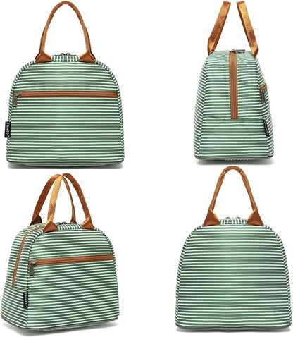 FlowFly Insulated Lunch Cooler Bag - Tote Bag Organizer for Women/Men, Green