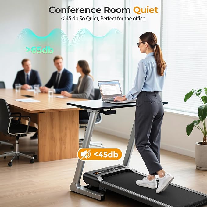 Walking Pad Treadmill, 3 in 1 Foldable Under Desk Treadmills for Home Office, Small Walking Pad with Incline Handle Bar, 300lbs Capacity 2.5HP Portable Running Machine with APP Remote Control