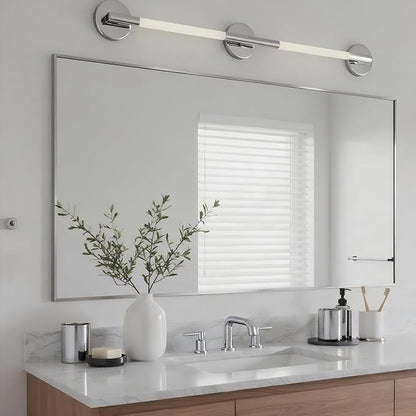 20x40 Inch Nickel Bathroom Mirror for Wall, Aluminum Frame Rectangle Rectangular Vanity Mirror, Modern Large for Bedroom, Living Room, Horizontal or Vertical