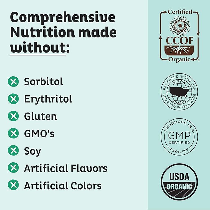 KOS Vegan Protein Powder, Unflavored & Unsweetened - Low Carb Pea Protein Blend, Organic Superfood Rich in Vitamins & Minerals - Keto, Soy, Dairy Free - Meal Replacement for Women & Men - 28 Servings