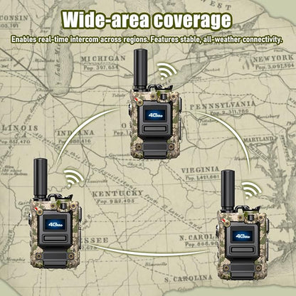 2Pcs 4G Camo Walkie Talkie for Adults,Long Range 4G 1000 Mile Rechargeable Two-Way Radios 3-Day Battery Runtime Ideal for Hiking,Camping,Work,and Emergency Use Portable Two-Way Outdoor Radio(SIM Card)