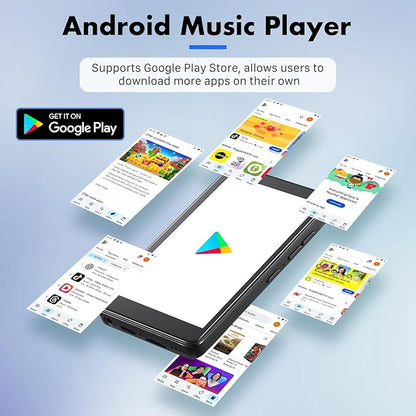 144GB MP3 Player with Bluetooth and WiFi, Android 13 Music Player 4-inch Touch Screen mp4 Players with Bluetooth with Spotify tiktok YouTube Amazon Music, MP4&MP3 Player up to 1TB (Black)