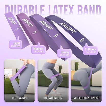 JKSHMYT Pilates Ring-14.5" Home Pilates kit with Padded Handles, Mini Ball, Resistance Bands, Guide & Bag, Better me Pilates Essentials Set for Workouts Women