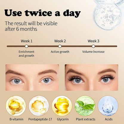 Eyelash Serum,Eyelash Growth Serum Lash Enhancing Serum,4 ML Lash Serum for Eyelash Growth,Boost Lash Growth Serum for Natural Longer, Fuller,and Thicker Lashes(Gold)