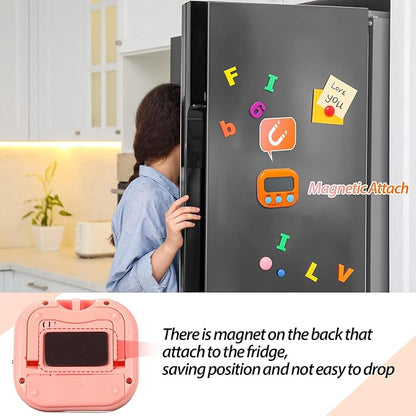 24 Pieces Digital Kitchen Timer Magnetic Timers for Classroom Bulk On/Off Switch Minute Second Count up Countdown Big LCD Display Loud Alarm for Exercise Cook Baking Teacher Kids(Pink, Orange)