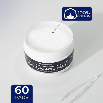 Glycolic Acid Pads - Resurfacing Pads for Face 35% - Exfoliating Peel Pad for Body and Dark Spots - Fine Lines and Wrinkles - 60 Count