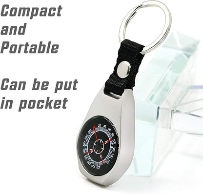 2 Pack Style Key Ring Compass